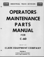 Clark C60 Forklift Operator and Maintenance Manual (O-226)
