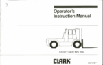 Clark C500Y-400 thru 600 Forklift Operators Manual (OI-414)