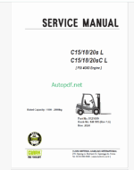 Clark C15, C17, C20s L and C15, C17, C20sC L PSI 4G63 Engine Forklift Service Manual (SM995)