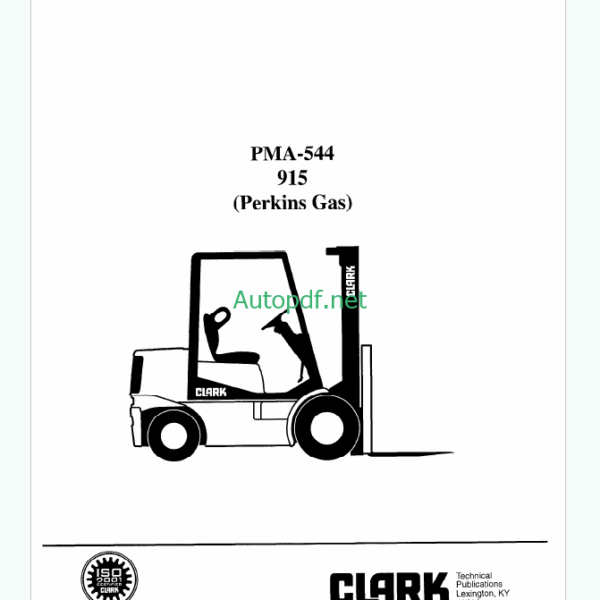 Clark 915 Perkins Gas Forklift Planned Maintenance and Adjustment Procedures Manual (PMA544)
