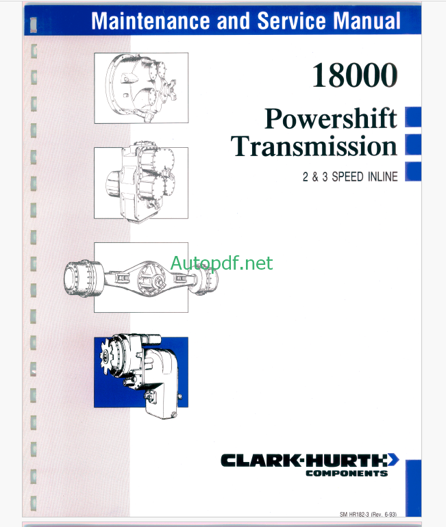 Clark 18000 Powershift Transmission 2&3 Speed Inline Maintenance and Service Manual