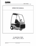Clark Clarktor CTE7, CTE12, CTE20 Forklift Operators Manual (OI-797)