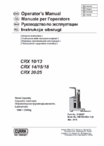 Clark CRX10, CRX13, CRX14, CRX15, CRX18, CRX20, CRX25 Forklift Operators Manual (OM-934)