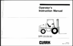 Clark DPR20, DPR25, DPR30 Forklift Operators Manual (OI-533)