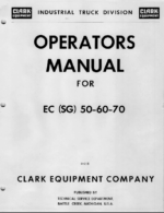 Clark EC(SG)50, 60, 70 Forklift Operators Manual (O-218)