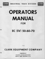 Clark EC(SV) 50, 60, 70 Forklift Operators Manual (O-219)