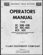 Clark EC30B, EC40B, EC30C, EC40C, ECS50C Forklift Operators Manual (O-172)