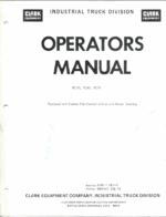 Clark EC50, EC60, EC70 Forklift Operators Manual (O-9K-1)