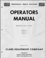 Clark EC60B SG, EC70B SG, EC80B SG Forklift Operators Manual (O-223)