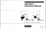 Clark EC300 20 thru 30, TW20 thru 40 Forklift Operators Manual (OI-326)
