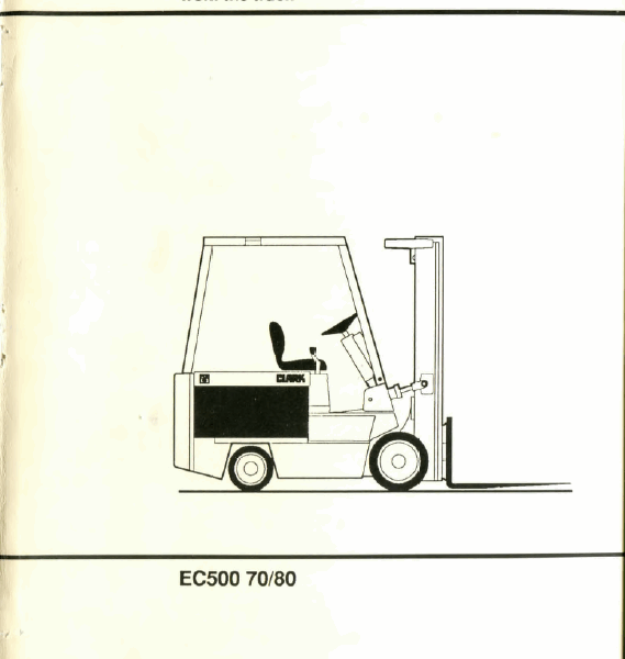 Clark EC500-70, EC500-80 Forklift Operators Manual (OM-604)