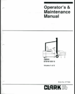 Clark ETD10, ETD15S, ETD15 Forklift Operators Manual (OM-558)