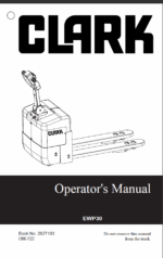 Clark EWP30 Forklift Operators Manual (OM-722)