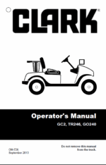 Clark GC2, TR246, GO240 Forklift Operators Manual (OM-726)