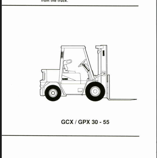 Clark GCX, GPX30-55 Forklift Operators Manual (OM-593)