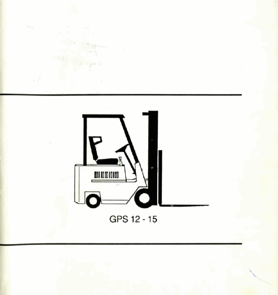 Clark GPS12-15 Forklift Operators Manual (OM-554)