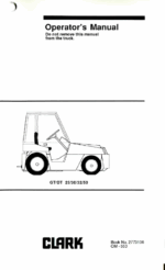 Clark GT-DT 25, 30, 32, 50 Forklift Operators Manual (OM-553)