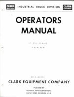 Clark IT50, IT60, IT70, IT80 Forklift Operators Manual (OMA-224)