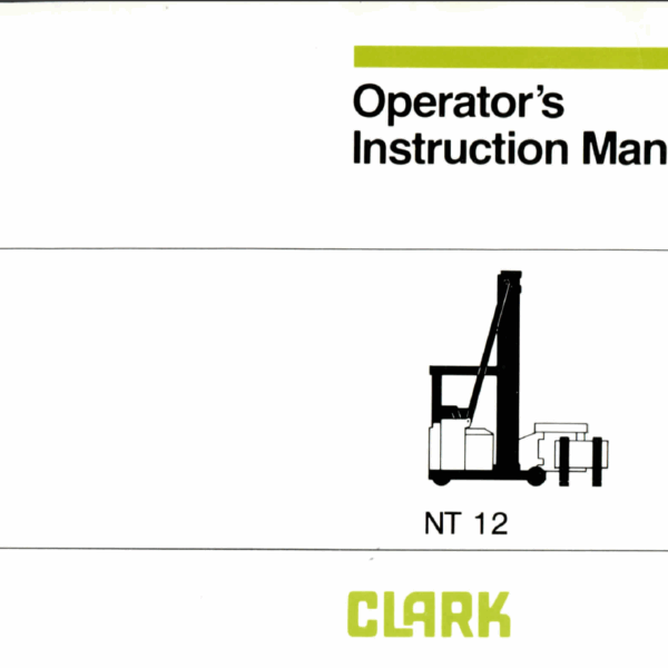 Clark NT12 Forklift Operators Manual (OI-531)