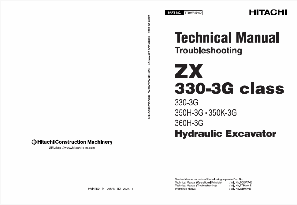 ZX330-3G,ZX350H-3G,ZX350K-3G,ZX360H-3G Technical Manual (Troubleshooting)