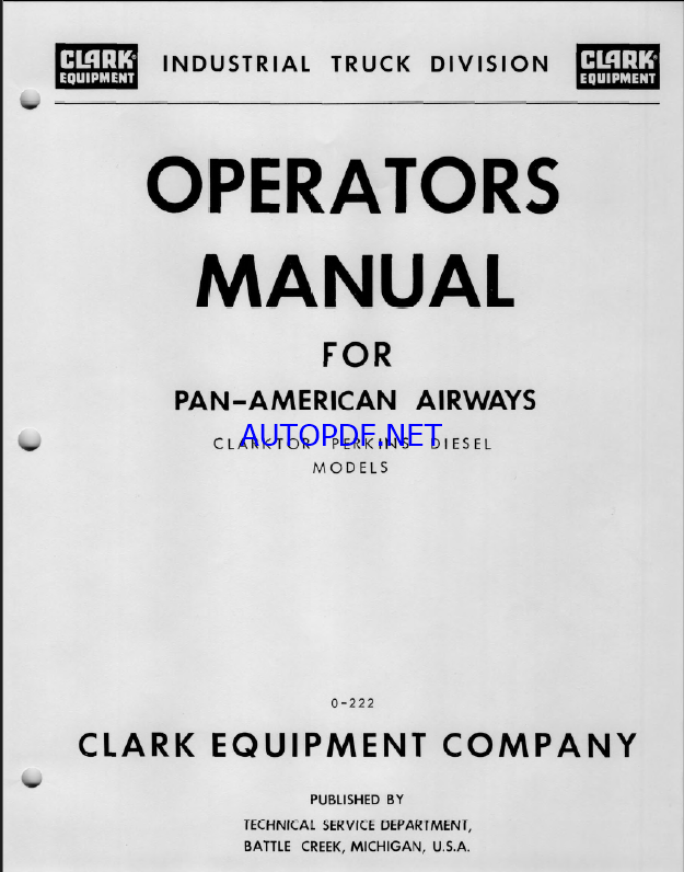 Clark Pan-American Airways Operators Manual (O-222)Clark Pan-American Airways Operators Manual (O-222)