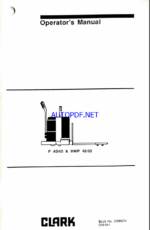 Clark P40, P60, HWP40, HWP60 Tow Tractor Operators Manual (OM-541)