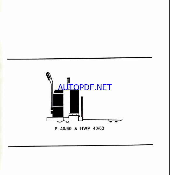 Clark P40, P60, HWP40, HWP60 Tow Tractor Operators Manual (OM-541)