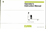 Clark P30 thru 60 Forklift Operators Manual (OI-342)