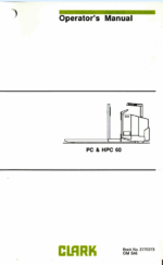 Clark PC, HPC 60 Forklift Operators Manual (OM-546)