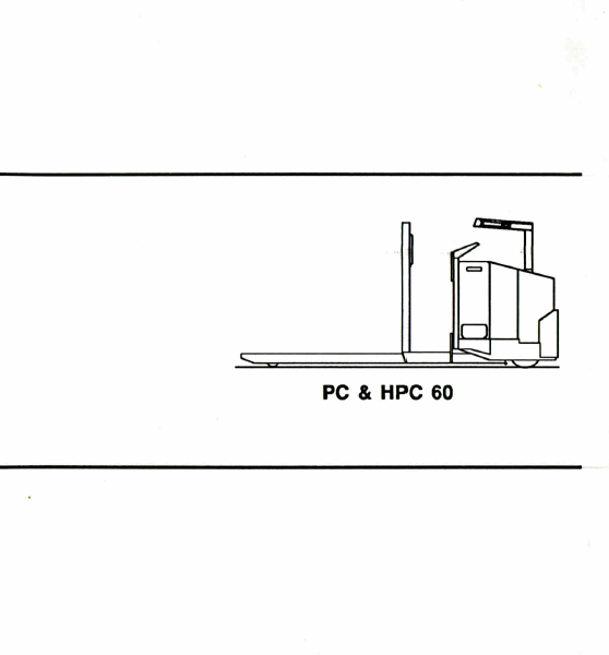 Clark PC, HPC 60 Forklift Operators Manual (OM-546)