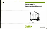 Clark PT5, PT7 Pallet Truck Operators Manual (OI-528)