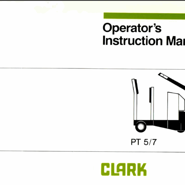 Clark PT5, PT7 Pallet Truck Operators Manual (OI-528)