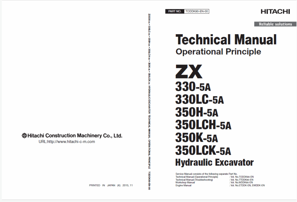ZX330-5A,ZX330LC-5A,ZX350H-5A,ZX350LCH-5A,ZX350K-5A,ZX350LCK-5A Technical Manual (Operational Principle)