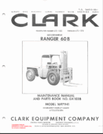 Clark Ranger 60B Forklift Parts Manual (GX103B)