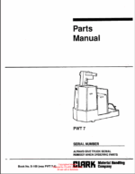 Clark PWT7 Parts Manual (X-169)