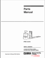Clark PWC30, PWC40 Palletjack Parts Manual (X170)