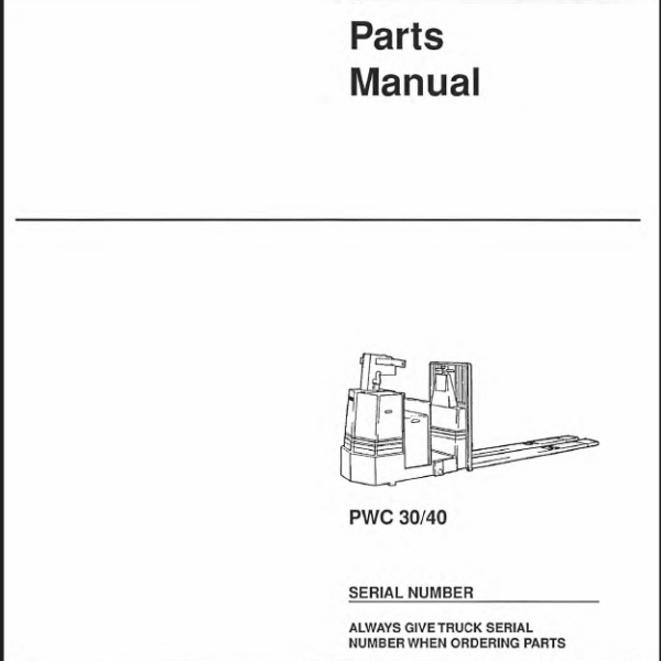 Clark PWC30, PWC40 Palletjack Parts Manual (X170)