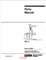 Clark NOS15 Reach Truck Parts Manual (X168)