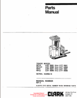 Clark NP15, NP15D, NP20, NP22 Reach Truck Parts Manual (NP-5)