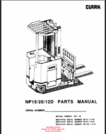 Clark NP15, NP20, NP12D Reach Truck Parts Manual (NP-1_REV5)