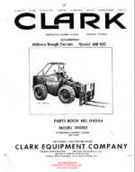 Clark Model MR100 Military Rough Terrain Parts Manual (G82A4)