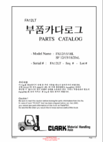 Clark FX12, FX15, FX18L, SF12, SF15, SF18, SF20sL Forklift Parts Manual (FA12LT)