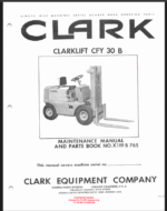 Clark Clarklift CFY30B Forklift Parts Manual (X119B)