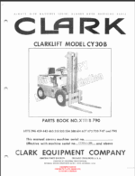 Clark Clarklift CY30B Parts Manual (X111B)