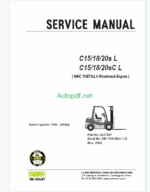 Clark C15, C17, C20s L and C15, C18, C20s C L HMC Theta 2.4 Woodmward Engine Forklift Service Manual (SM1198)  