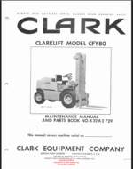 Clark Clarklift CFY80 Forklift Parts Manual (X32A2)