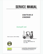 Clark C60, C70, C80 D and C80D900 Forklift Service Manual (SM1328)