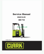 Clark ESX12-25 Forklift Service Manual (SM718)