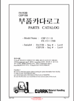 Clark CEP15, CEP18, FX153, FX158B Forklift Parts Manual (CEP158)