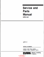 Clark CTT7 Service and Parts Manual (CTT7_SPM-641)